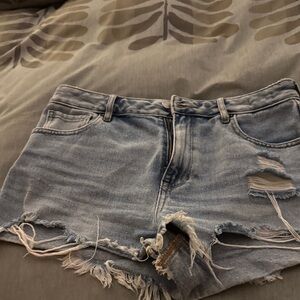 PacSun Light Blue Distressed Jean Shorts